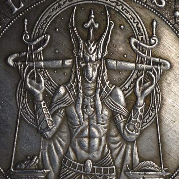 1899 Morgan Dollar Anubis/Egyptian Carved/Hobo Coin - Picture 3 of 6